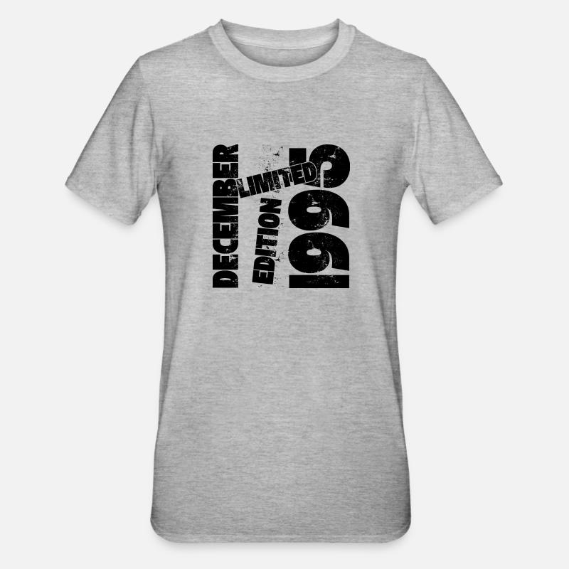 DECEMBRE 1995 LIMITED EDITION - T-shirt polycoton Unisexe - gris chiné