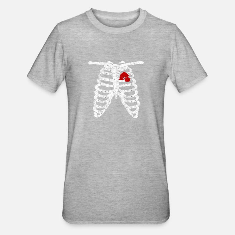 Bonsai Geschenk Geschenkidee - Unisex Polycotton T-Shirt - Grau meliert