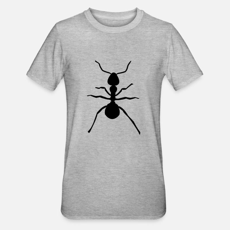 grosse fourmi noire - T-shirt polycoton Unisexe - gris chiné