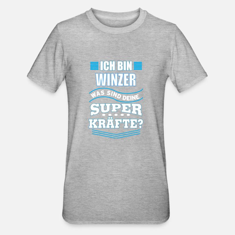WINZER - Unisex Polycotton T-Shirt - Grau meliert