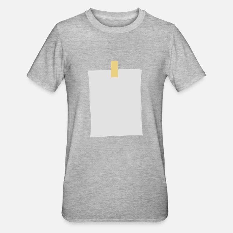 post_it_note - T-shirt polycoton Unisexe - gris chiné