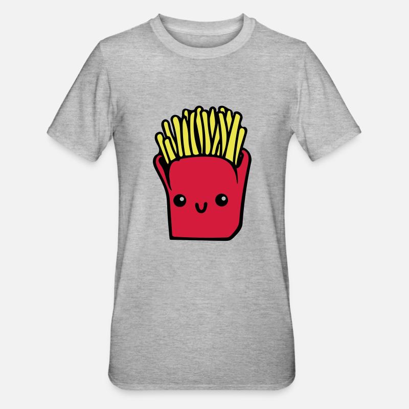 Frites - T-shirt polycoton Unisexe - gris chiné