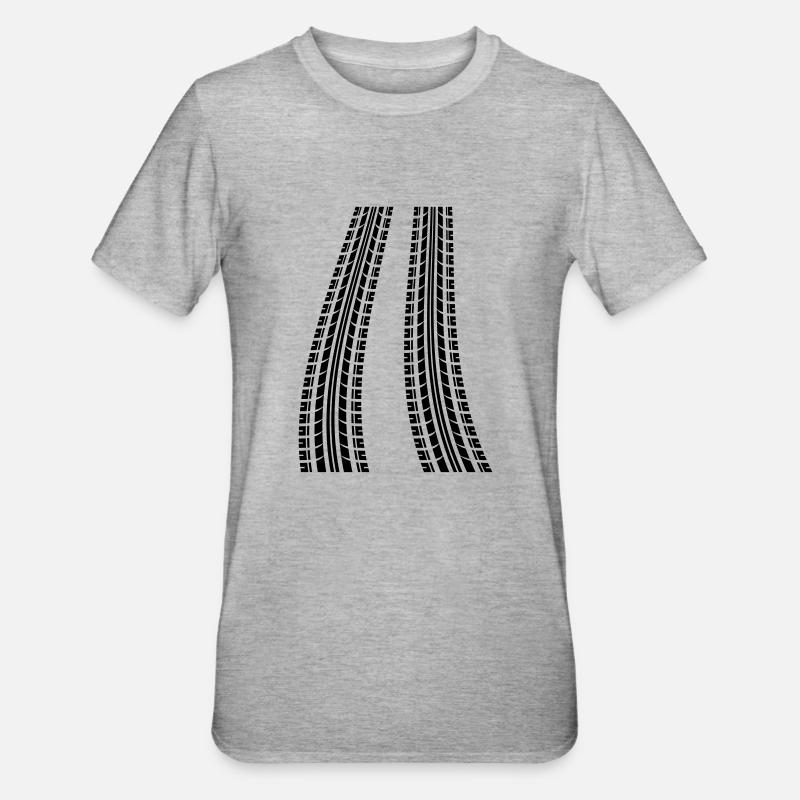 2 CHENILLES DE PNEUS CHENILLES DE PNEUS - T-shirt polycoton Unisexe - gris chiné