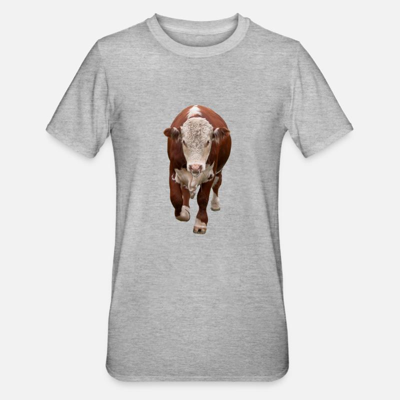 Bull - Unisex Polycotton T-Shirt - heather grey