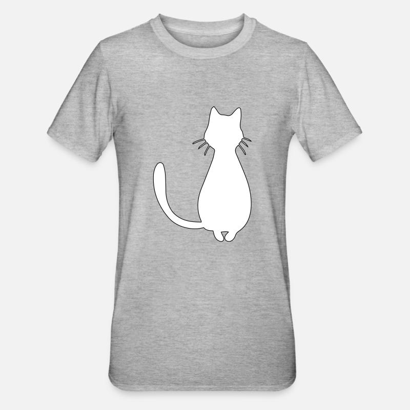 chat - T-shirt polycoton Unisexe - gris chiné