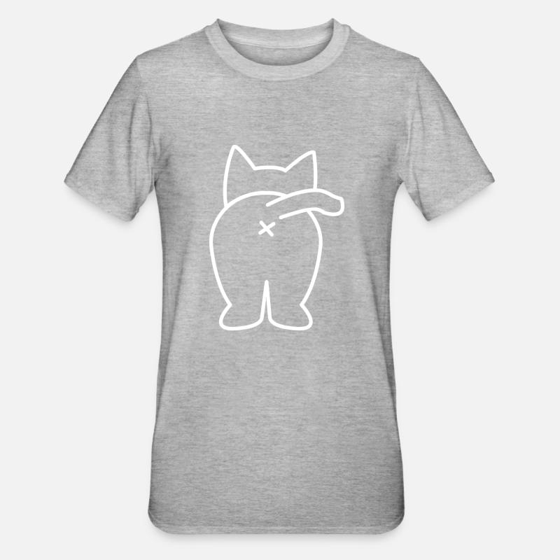 Chat Chat Chat Chat Motif - T-shirt polycoton Unisexe - gris chiné
