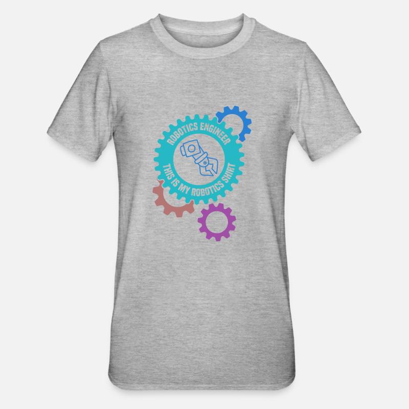 Robotics Engineering Mechanic Student Robot - Unisex Polycotton T-Shirt - heather grey