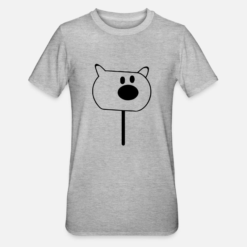 Popsicles visage de porc - T-shirt polycoton Unisexe - gris chiné