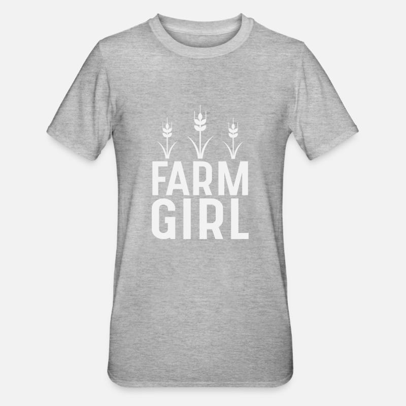 Fille de ferme - T-shirt polycoton Unisexe - gris chiné
