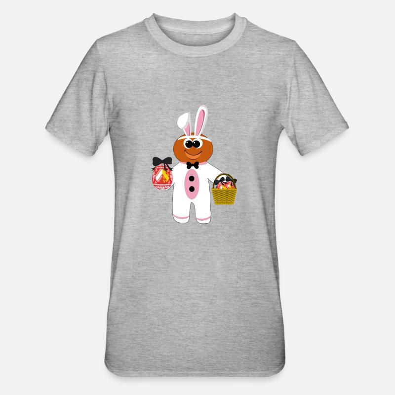 Mannele Mannala Rabbit Alsace - Unisex Polycotton T-Shirt - heather grey