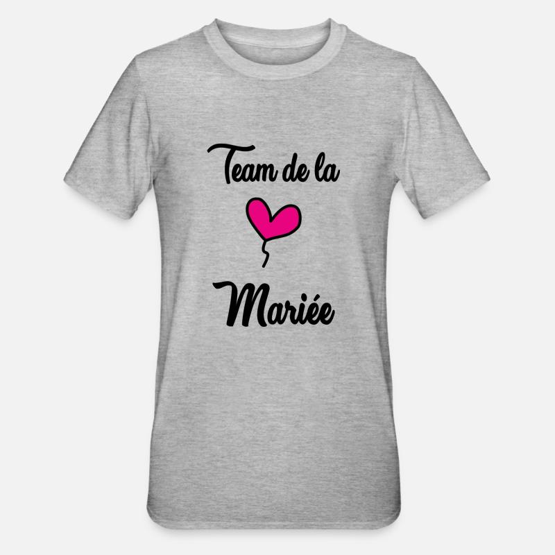 MARIEE. FUTURE MARIEE. EVJF. TEAM. TEAM MARIEE - T-shirt polycoton Unisexe - gris chiné