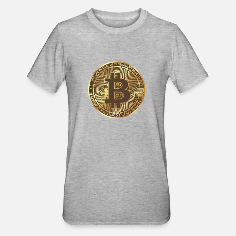 bitcoin 3125488 - T-shirt polycoton Unisexe - gris chiné