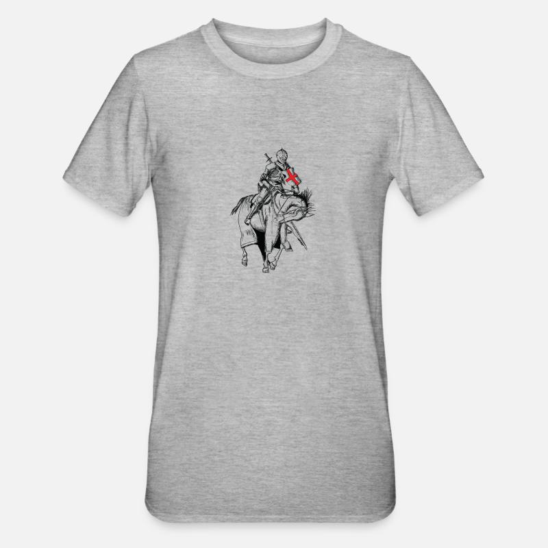 Chevalier - Croisé - Chevalier - Épée - T-shirt polycoton Unisexe - gris chiné