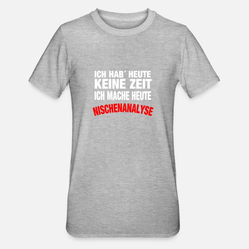 Nischenanalyse - Unisex Polycotton T-Shirt - Grau meliert