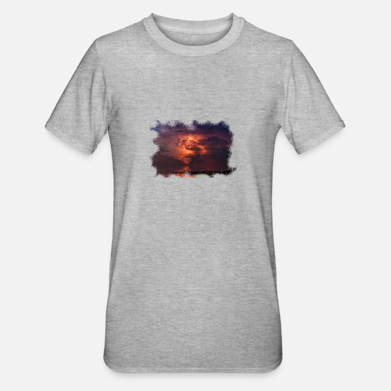 Scratched 'Thunder' - Unisex Polycotton T-Shirt - heather grey