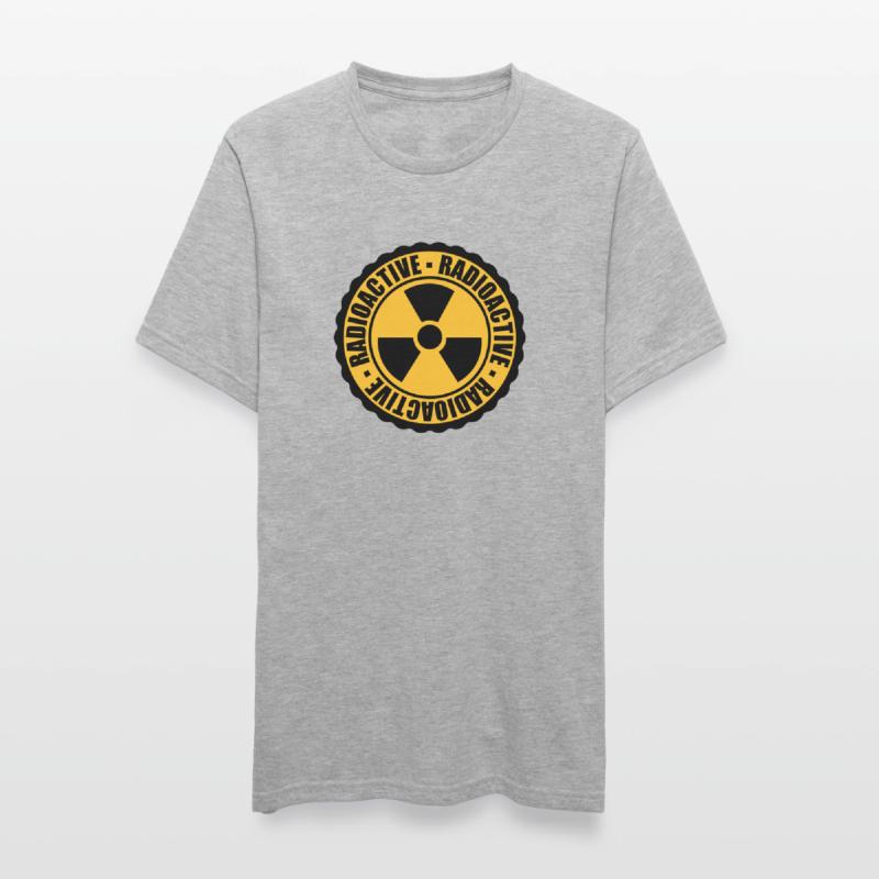 stamp danger caution caution caution atomic bomb Unisex Polycotton T-Shirt