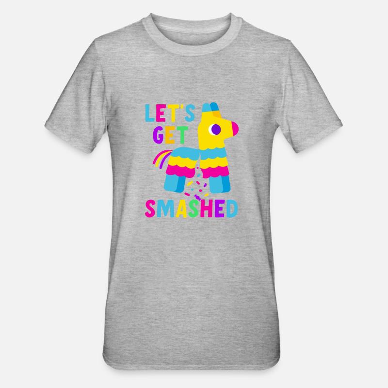 Faisons smashed Pinata - T-shirt polycoton Unisexe - gris chiné