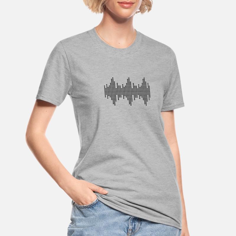fréquence de forme d'onde matrice de grille T-shirt polycoton Unisexe