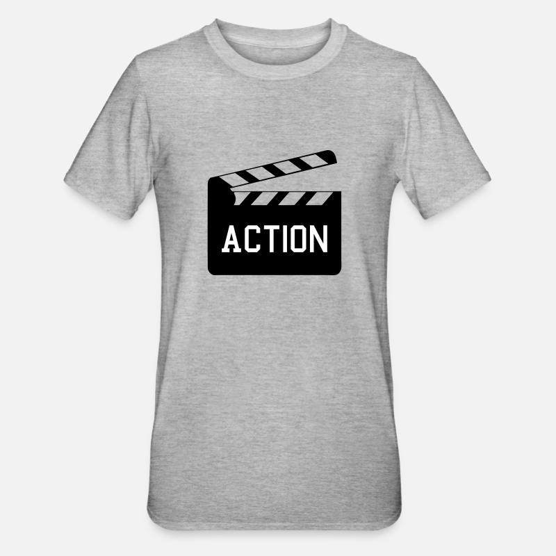 Action - Unisex Polycotton T-Shirt - Grau meliert