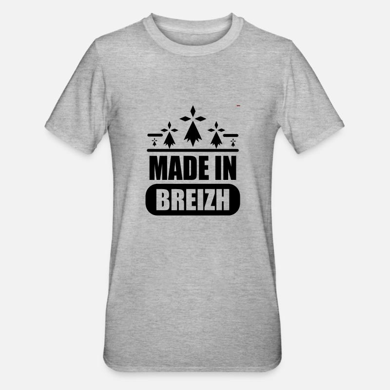 Made in BREIZH - T-shirt polycoton Unisexe - gris chiné