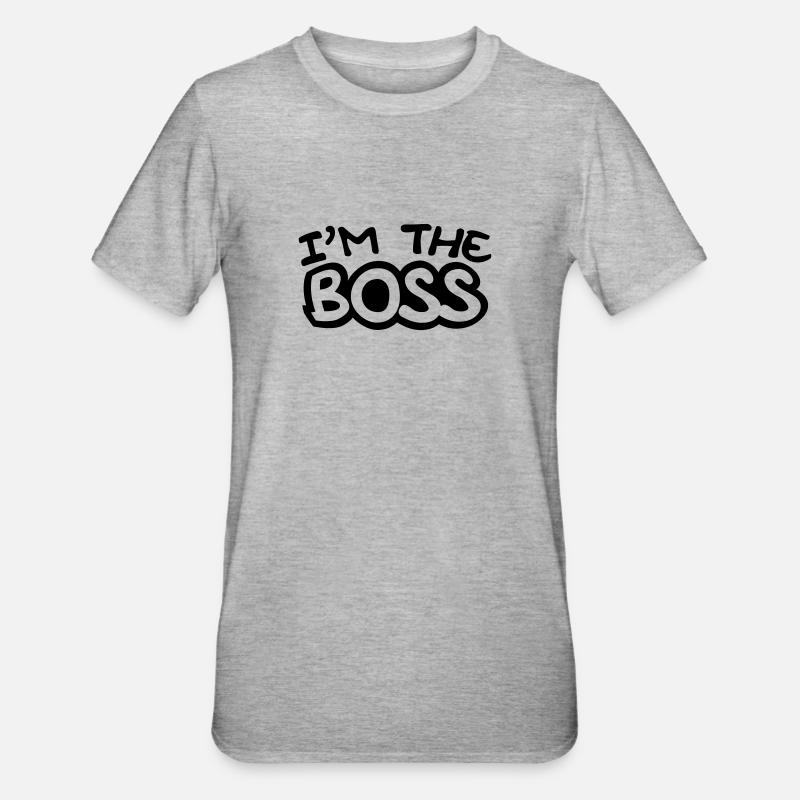 I'm The Boss Comic Style - T-shirt polycoton Unisexe - gris chiné
