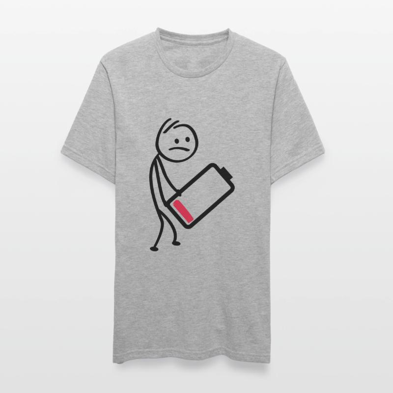 Battery charger. Rechargeable battery, low level Unisex Polycotton T-Shirt