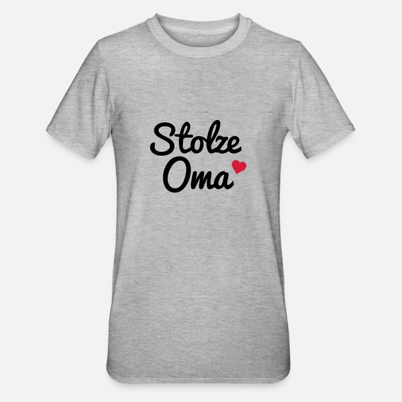 Stolze Oma - Unisex Polycotton T-Shirt - Grau meliert