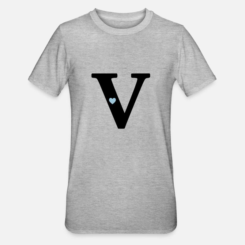 point V, initial point - Unisex Polycotton T-Shirt - heather grey