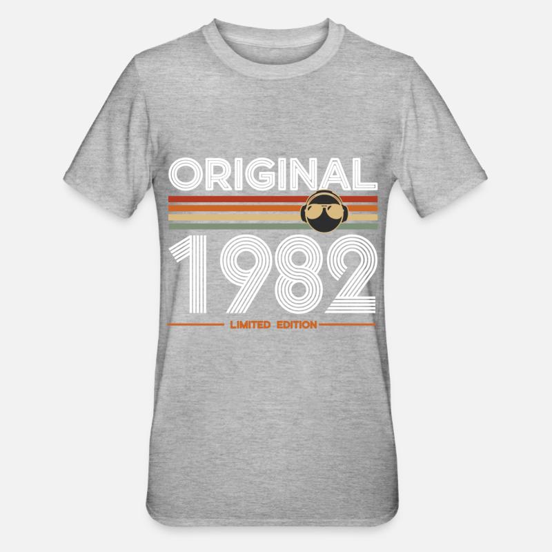 1982 - T-shirt polycoton Unisexe - gris chiné