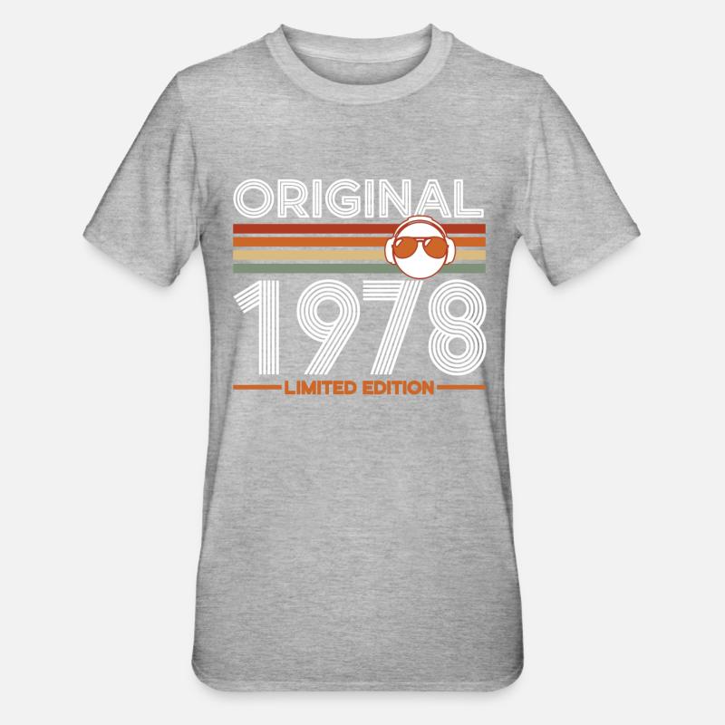 1978 - T-shirt polycoton Unisexe - gris chiné