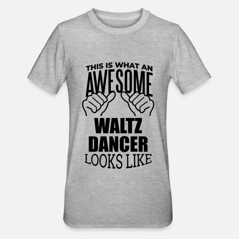 Walzer - Unisex Polycotton T-Shirt - Grau meliert
