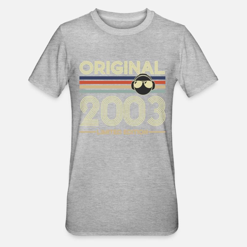 2003 - T-shirt polycoton Unisexe - gris chiné