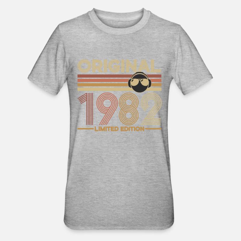 1982 - T-shirt polycoton Unisexe - gris chiné