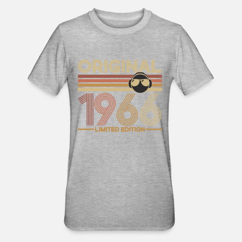 1966 - T-shirt polycoton Unisexe - gris chiné