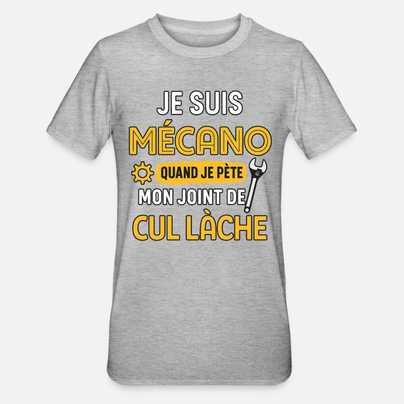 Mecano - T-shirt polycoton Unisexe - gris chiné