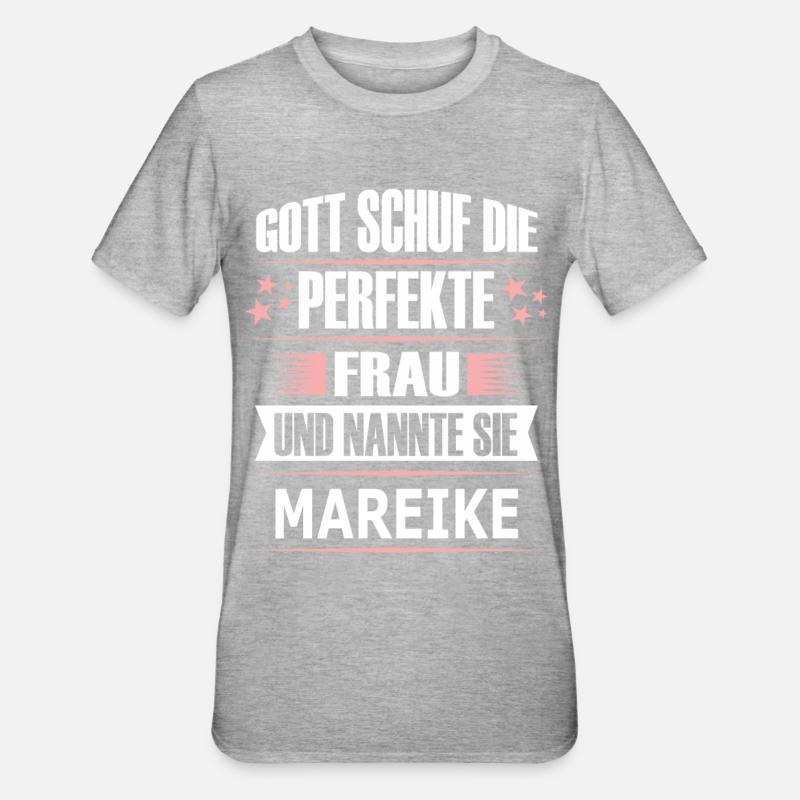 MAREIKE - Unisex Polycotton T-Shirt - Grau meliert