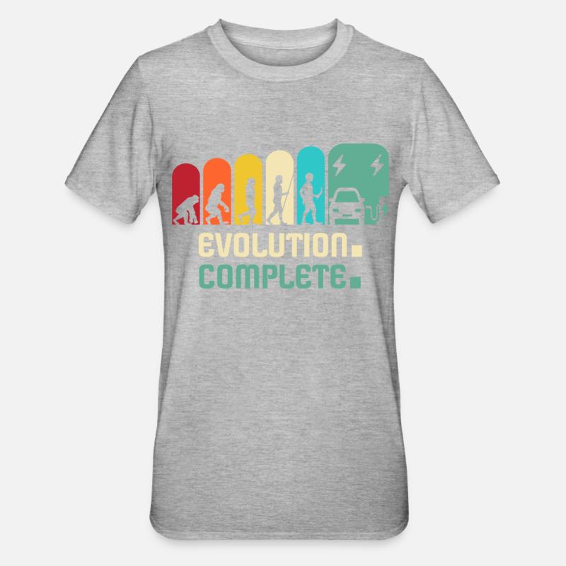Eauto E-Auto Elektroauto - Unisex Polycotton T-Shirt - Grau meliert