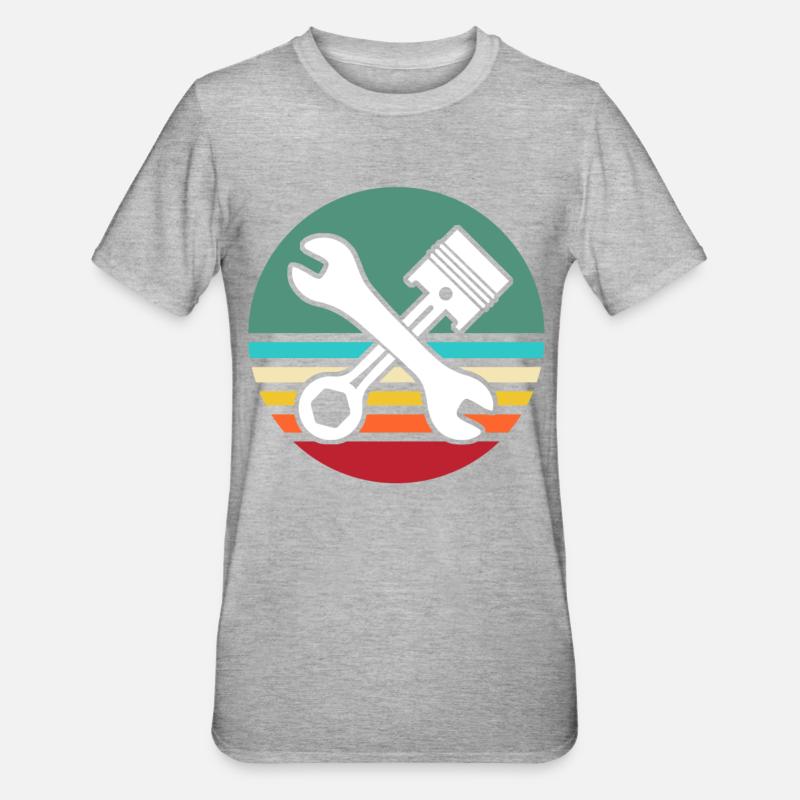 Screwdriver Mechanic Auto Tool - Unisex Polycotton T-Shirt - heather grey