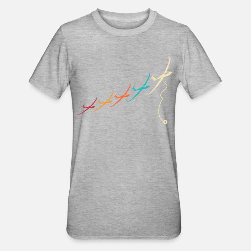 Glider Gliding Gliding Gliding - Unisex Polycotton T-Shirt - heather grey