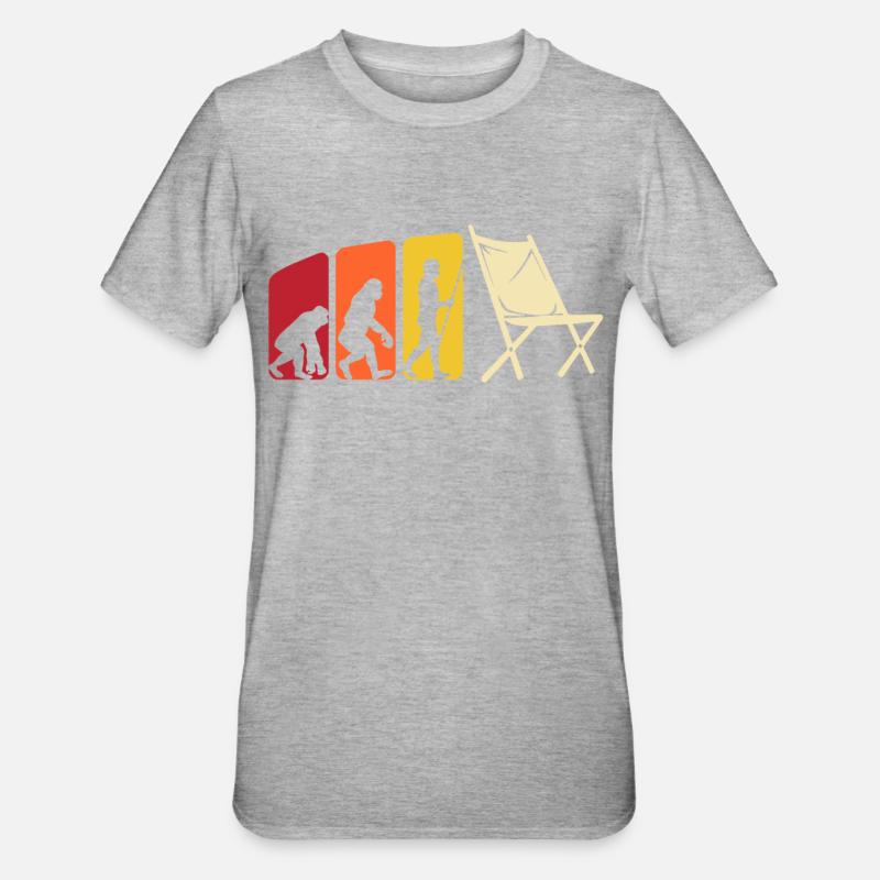 Camping Evolutions Campen Klappstühle - Unisex Polycotton T-Shirt - Grau meliert