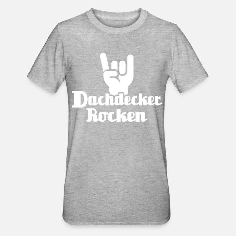 Dachdecker Dachspengler Dachklempner - Unisex Polycotton T-Shirt - Grau meliert