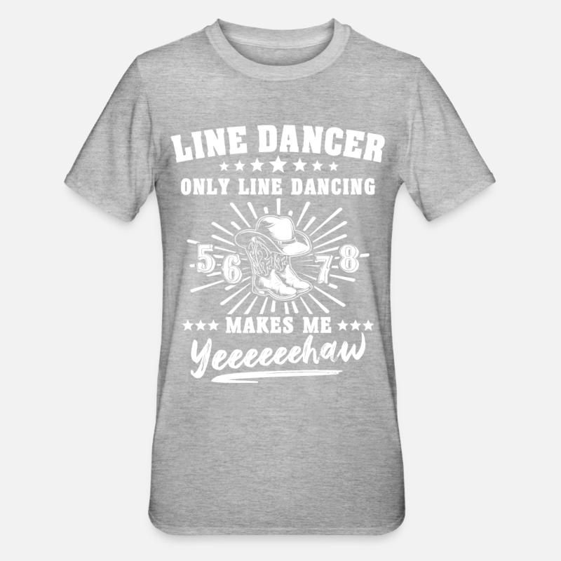 Line Dancing Line Dancer - Unisex Polycotton T-Shirt - heather grey