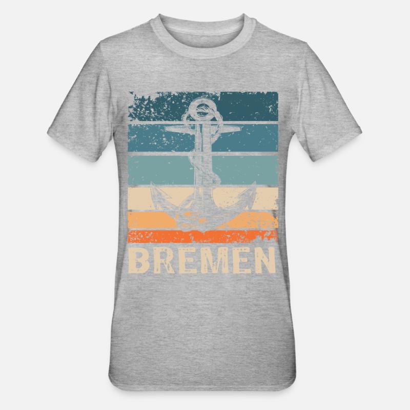Brême Dire Brême - T-shirt polycoton Unisexe - gris chiné