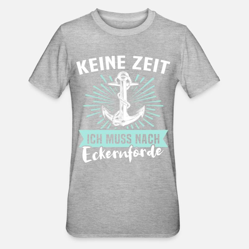 Eckernförde Eckernförder - Unisex Polycotton T-Shirt - Grau meliert