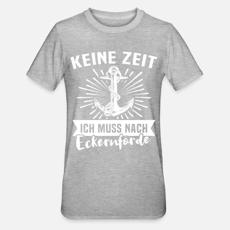 Eckernförde - Unisex Polycotton T-Shirt - Grau meliert