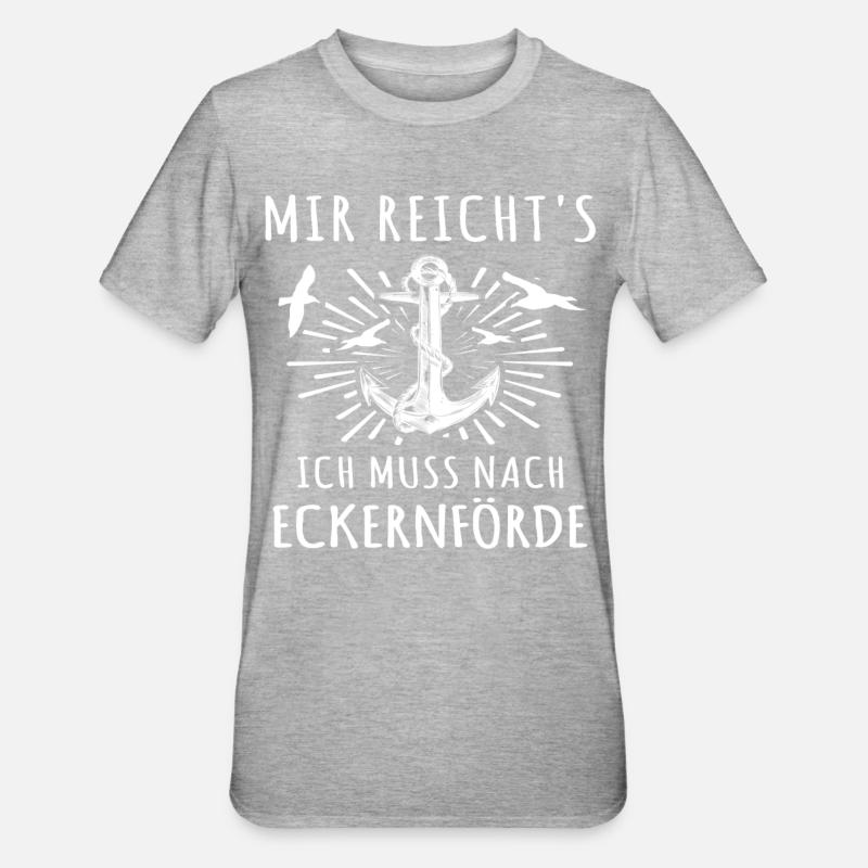 Eckernförde - Unisex Polycotton T-Shirt - Grau meliert