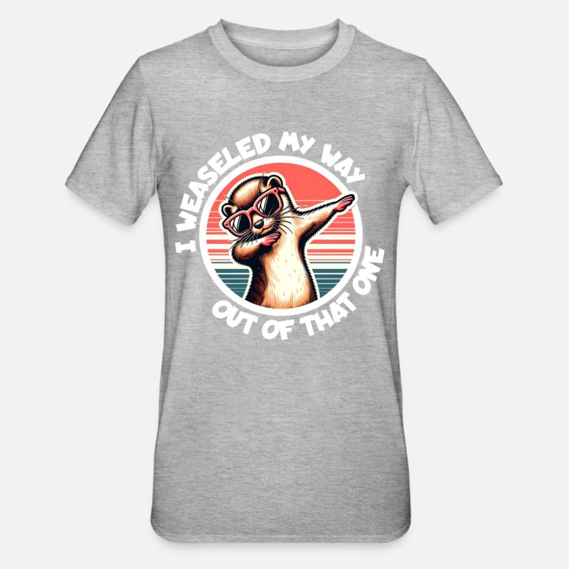Dicton de belette - T-shirt polycoton Unisexe - gris chiné