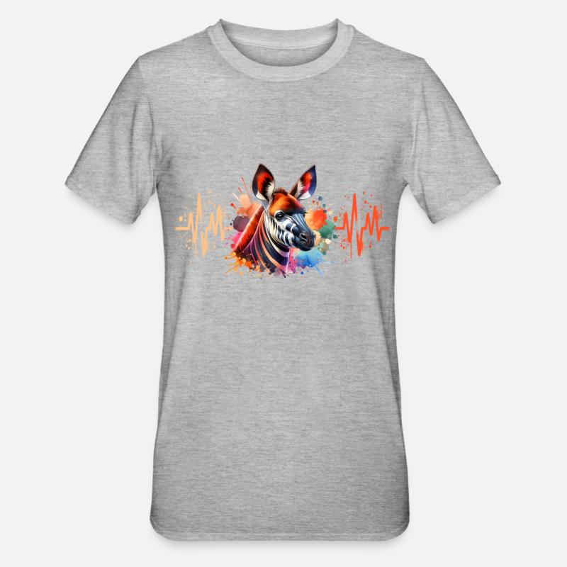 Okapi Cardio - T-shirt polycoton Unisexe - gris chiné