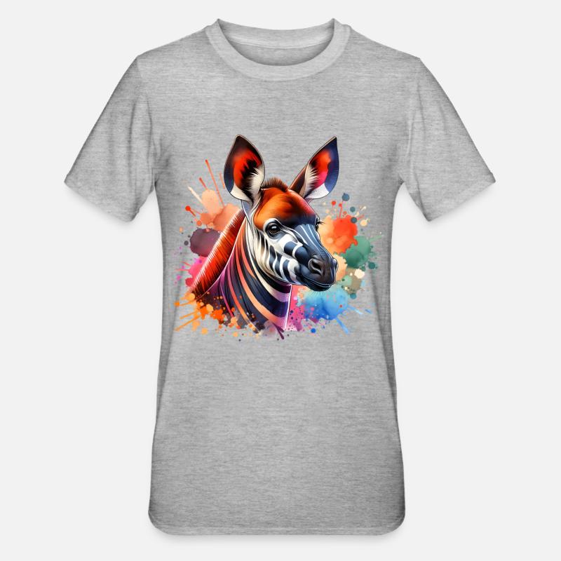 Okapi - T-shirt polycoton Unisexe - gris chiné