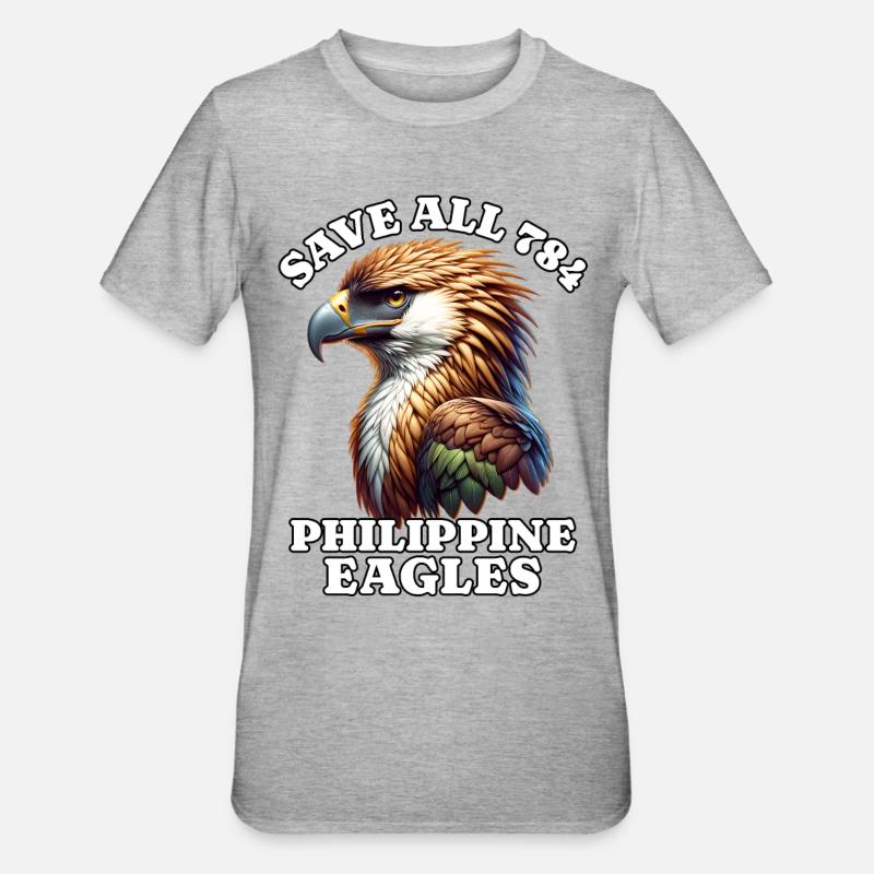 Sauvez Monkey Eagle - T-shirt polycoton Unisexe - gris chiné